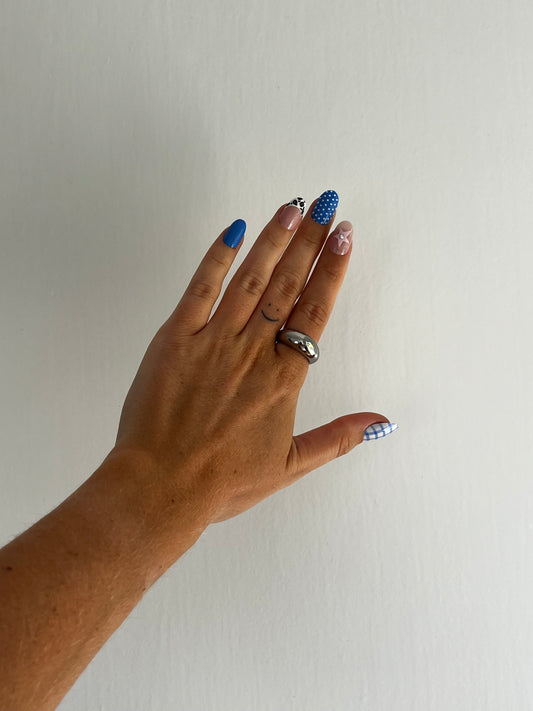 unisex statement silver stainless steel small dome ring