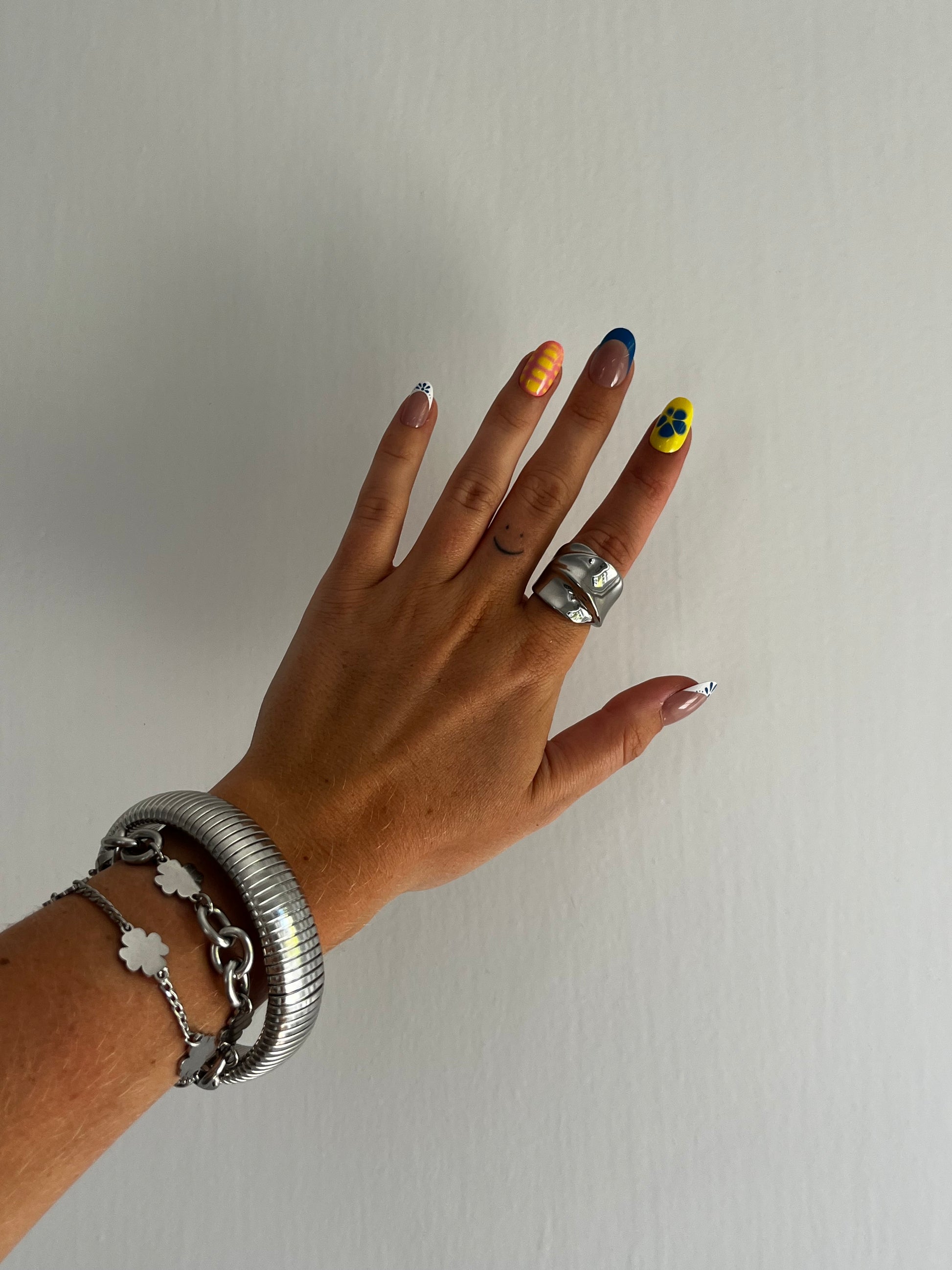 THE CROSSOVER ring, chunky folded high-polish stainless steel statement ring, unisex jewelry.