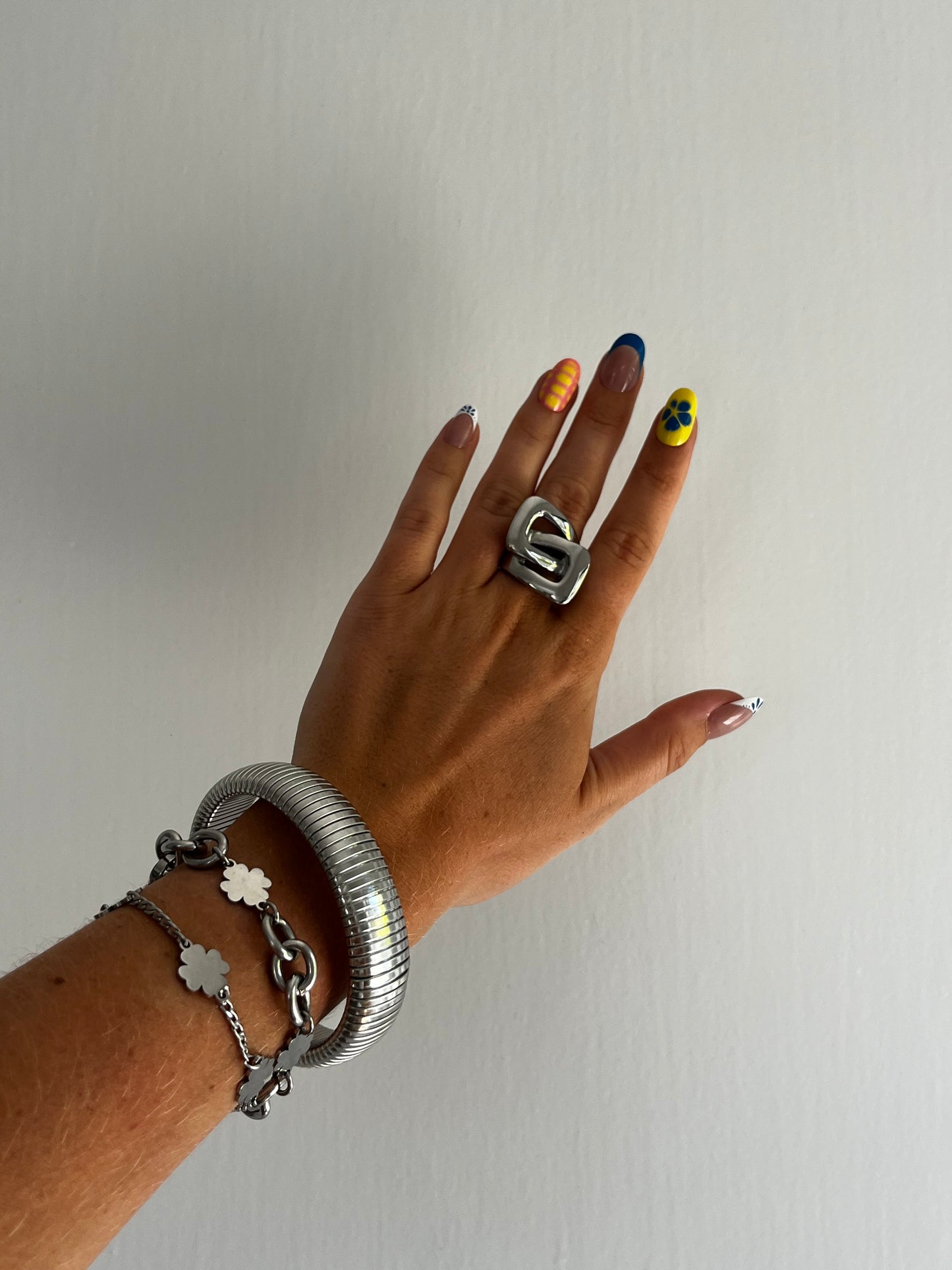 THE KARL ring, bold cut-out geometric stainless steel statement ring, unisex jewelry.